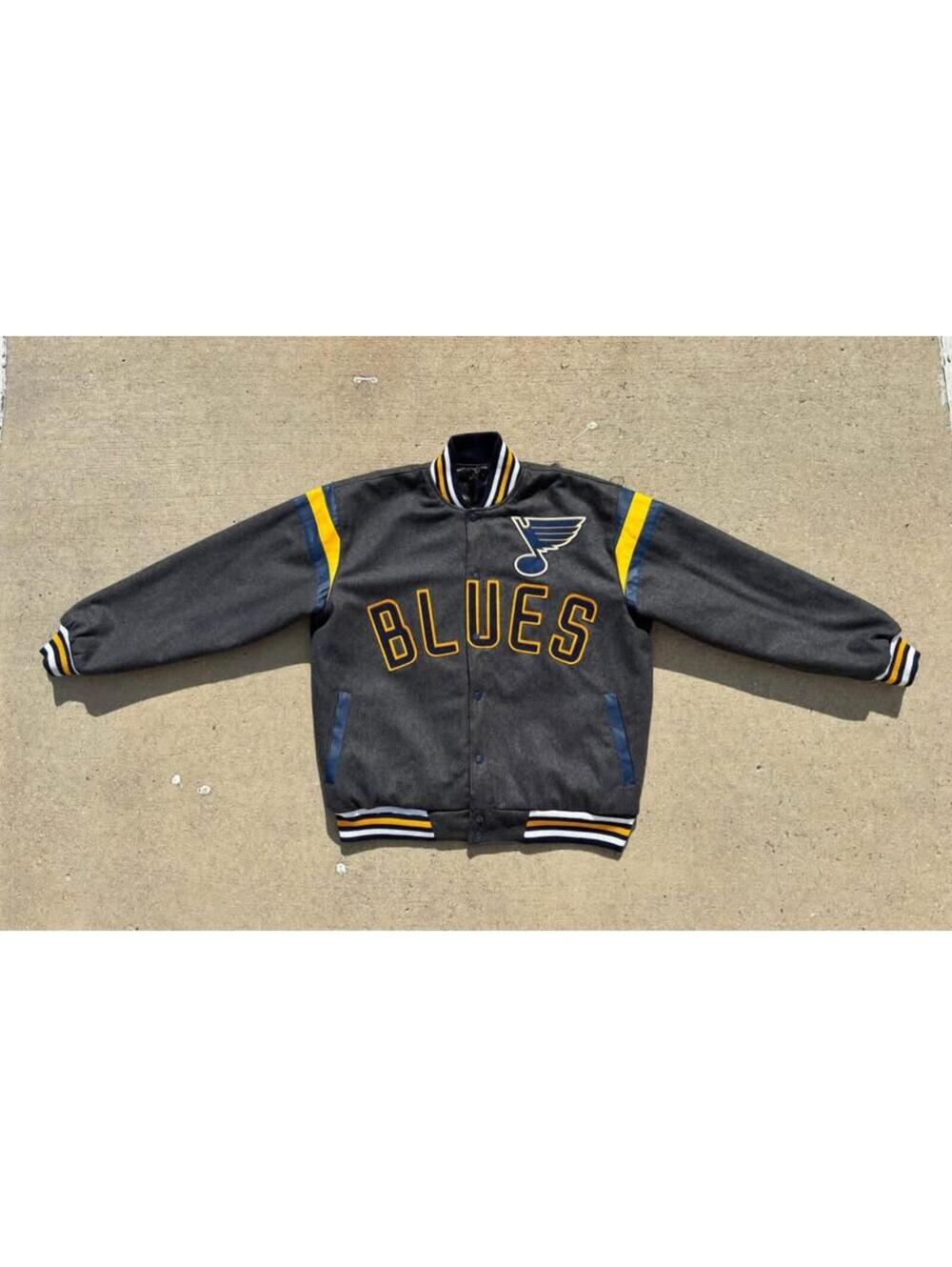 St. Louis Blues Reversible Wool and Satin Varsity Jacket